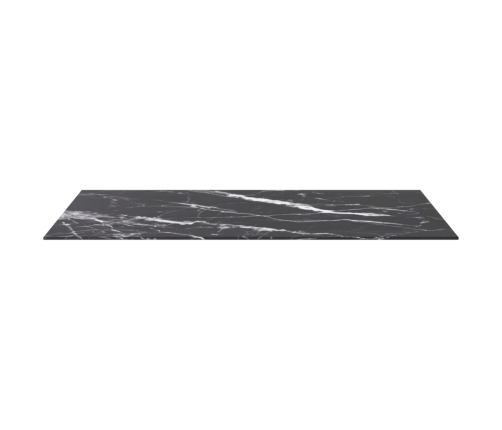 Tablero mesa diseño mármol vidrio templado negro 100x62 cm 8 mm