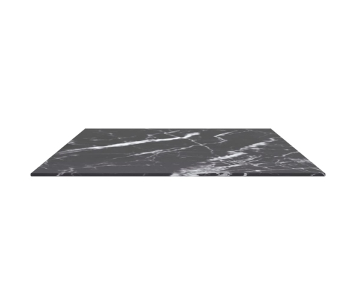 Tablero mesa diseño mármol vidrio templado negro 100x62 cm 8 mm