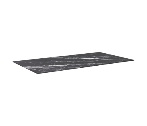 Tablero mesa diseño mármol vidrio templado negro 120x65 cm 8 mm