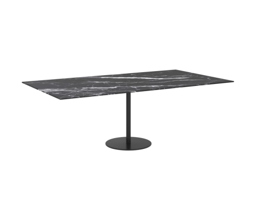 Tablero mesa diseño mármol vidrio templado negro 120x65 cm 8 mm