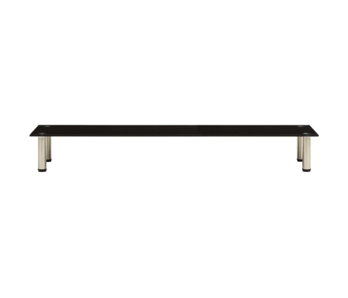 Mueble para TV de vidrio templado negro 140x35x17 cm