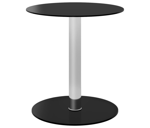 Mesa de centro de vidrio templado negro 40 cm