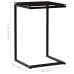 Mesa auxiliar de vidrio templado negro 40x40x60 cm