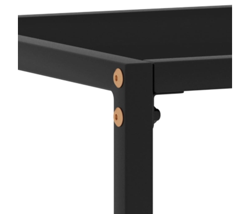 Mesa consola vidrio templado negro 60x35x75 cm