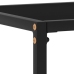 Mesa consola vidrio templado negro 60x35x75 cm