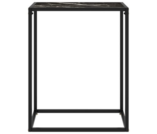 vidaXL Mesa consola vidrio templado negro 60x35x75 cm