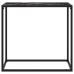 vidaXL Mesa consola vidrio templado negro 80x35x75 cm