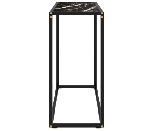 Mesa consola vidrio templado negro 80x35x75 cm