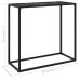 vidaXL Mesa consola vidrio templado negro 80x35x75 cm