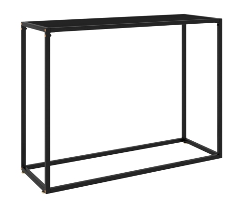 vidaXL Mesa consola vidrio templado negro 100x35x75 cm