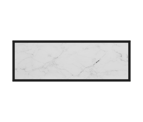 vidaXL Mesa consola vidrio templado blanco 100x35x75 cm