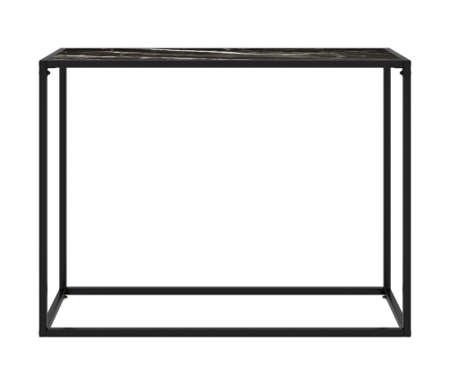 Mesa consola vidrio templado negro 100x35x75 cm