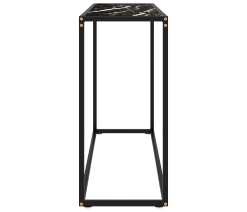 Mesa consola vidrio templado negro 100x35x75 cm