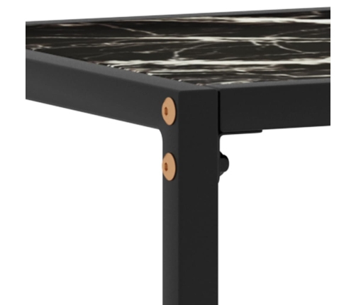 Mesa consola vidrio templado negro 100x35x75 cm