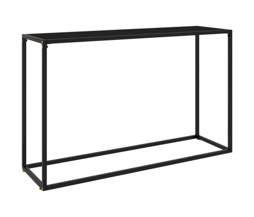 Mesa consola vidrio templado negro 120x35x75 cm