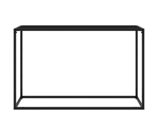 vidaXL Mesa consola vidrio templado negro 120x35x75 cm