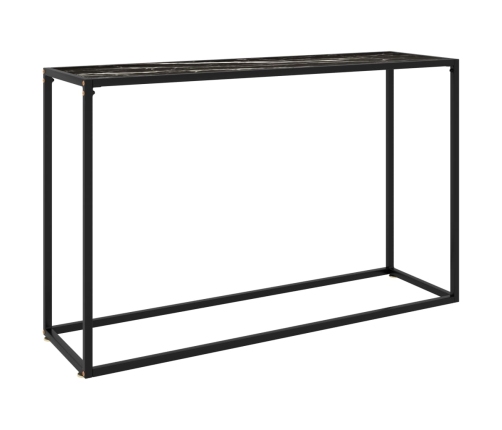 Mesa consola vidrio templado negro 120x35x75 cm