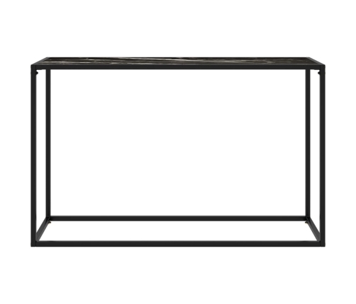 Mesa consola vidrio templado negro 120x35x75 cm