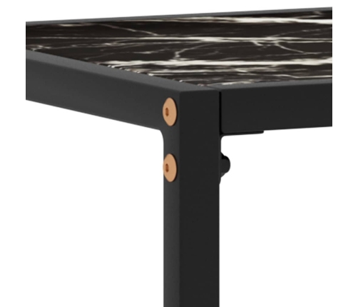 Mesa consola vidrio templado negro 120x35x75 cm