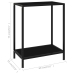 Mesa de consola negro vidrio templado 60x35x75 cm