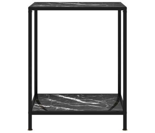 vidaXL Mesa de consola negro vidrio templado 60x35x75 cm