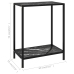 vidaXL Mesa de consola negro vidrio templado 60x35x75 cm