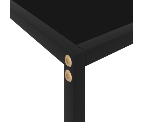 Mesa de consola negro vidrio templado 80x35x75 cm