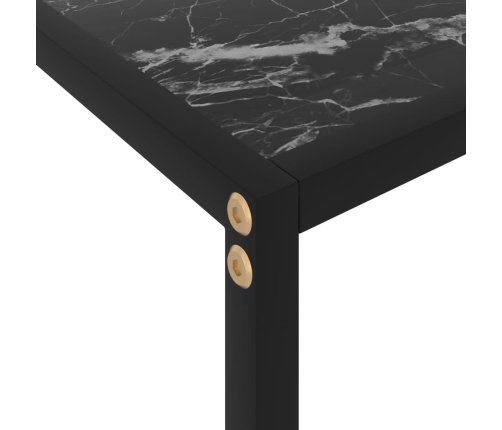 Mesa de consola negro vidrio templado 80x35x75 cm