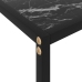 Mesa de consola negro vidrio templado 80x35x75 cm