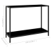 Mesa de consola negro vidrio templado 100x35x75 cm