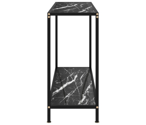 Mesa de consola negro vidrio templado 100x35x75 cm