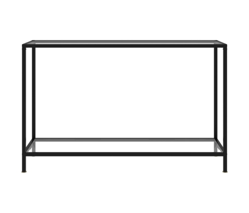 vidaXL Mesa de consola transparente vidrio templado 120x35x75 cm