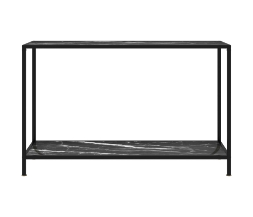 Mesa de consola negro vidrio templado 120x35x75 cm