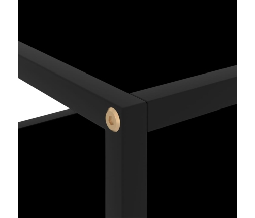 vidaXL Mesa de consola negro vidrio templado 50x40x40 cm