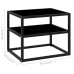 vidaXL Mesa de consola negro vidrio templado 50x40x40 cm