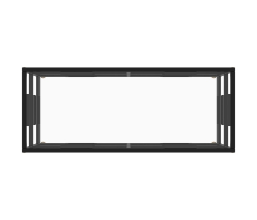 Mueble para TV de vidrio templado negro 100x40x40 cm