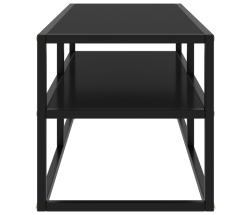 Mueble para TV negro con vidrio negro 100x40x40 cm