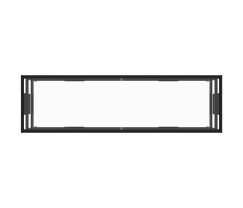 Mueble para TV negro con vidrio templado negro 140x40x40 cm