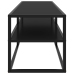 Mueble para TV negro con vidrio negro 140x40x40 cm