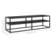 Mueble para TV negro con vidrio negro 140x40x40 cm