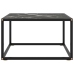 Mesa de centro negra con vidrio de mármol negro 60x60x35 cm