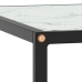 Mesa de centro negra con vidrio de mármol blanco 80x80x35 cm