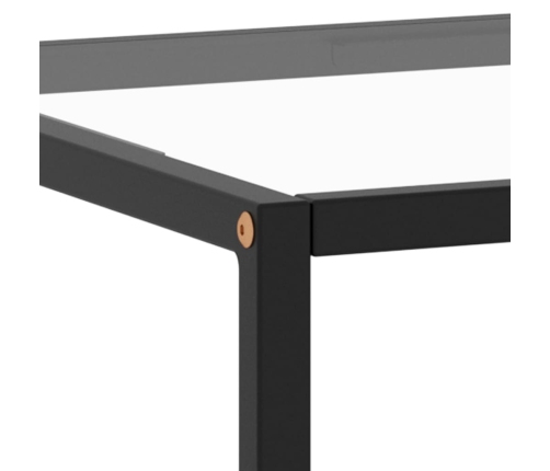 Mesa de centro negra con vidrio templado 100x50x35 cm