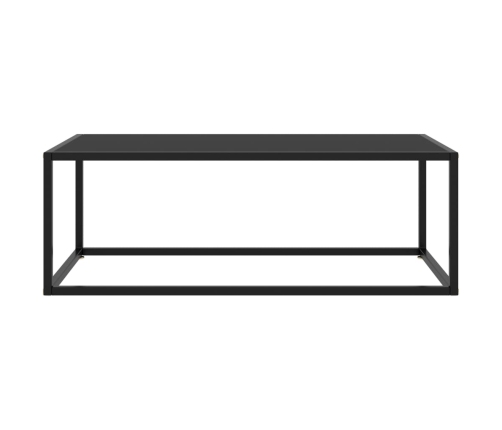 Mesa de centro negra con vidrio negro 100x50x35 cm