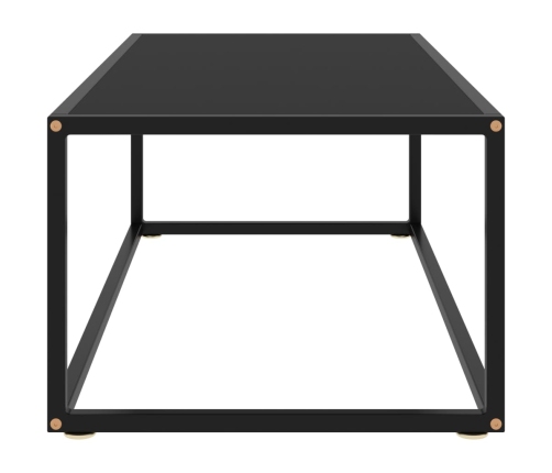 Mesa de centro negra con vidrio negro 100x50x35 cm