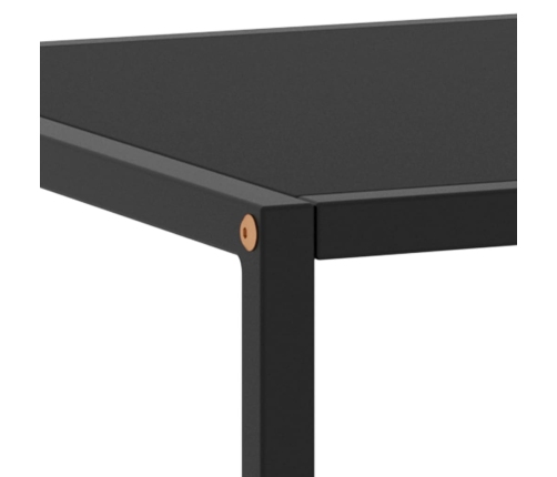 Mesa de centro negra con vidrio negro 100x50x35 cm