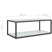 vidaXL Mesa de centro vidrio templado blanco 100x50x35 cm