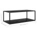 Mesa de centro vidrio templado negro 100x50x35 cm