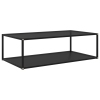 vidaXL Mesa de centro vidrio templado negro 120x60x35 cm