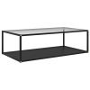 Mesa de centro vidrio templado transparente negro 120x60x35 cm